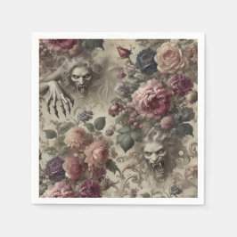 Guardanapo De Papel Ela tem velas - Floral Gótico