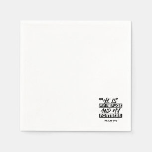 Guardanapo De Papel Ele é meu refúgio e minha fortaleza - Bíblia Salm