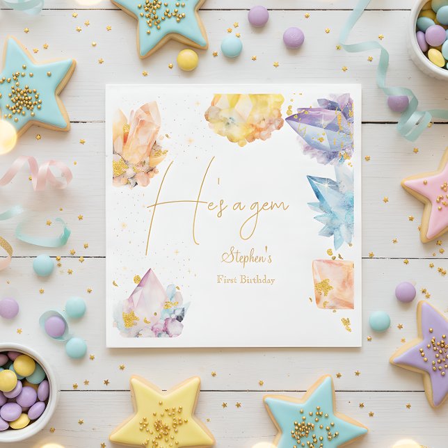 Guardanapo De Papel Ele é uma aquarela do Cristalino de Aniversário Ge (Criador carregado)