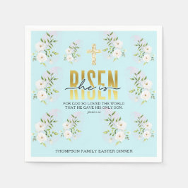 Guardanapo De Papel Ele Está Arriscado, Cristão, Citando Páscoa Azul