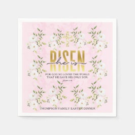 Guardanapo De Papel Ele Está Riscado, Páscoa De Citação Religiosa