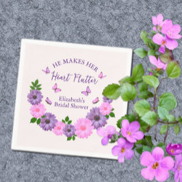 Guardanapo De Papel Ele Faz Seu Coração Bater de Borboleta Chá de Pane