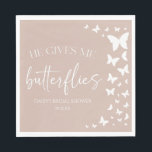 Guardanapo De Papel Ele Me Dá Borboletas no Estômago Chá de Noiva Borb<br><div class="desc">Estes são Guardanapos de Papel Ele Me Dá Borboletas no Estômago Chá de Noiva Borboleta!</div>