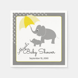 Guardanapo De Papel Elefante & bebê, chá de fraldas do guarda-chuva