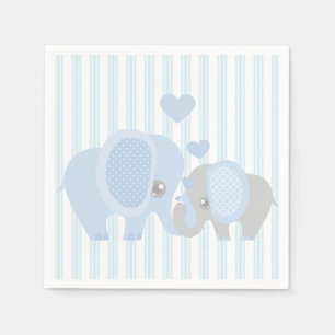 Guardanapo De Papel Elefante bonito do azul do bebé