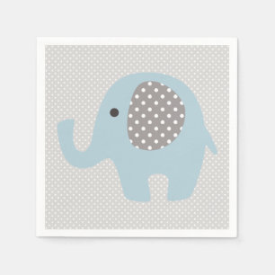 Guardanapo De Papel Elefante bonito dos azuis bebés