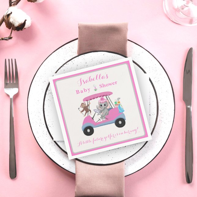 Guardanapo De Papel Elefante de Golfe e Chá de Macaco (Criador carregado)