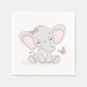 Guardanapo De Papel Elefante e Borboleta Zebra Napkins