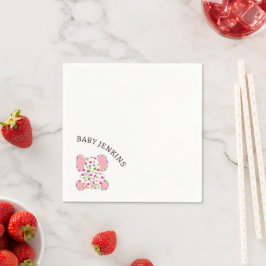 Guardanapo De Papel Elefante Para Bebê Rosa