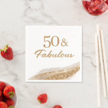 Elegant 50 & Fabulous Gold Birthday Party