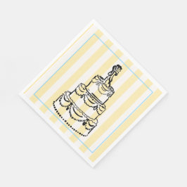 Guardanapo De Papel Elegant and Whimsical Pastel Stripes