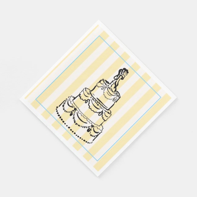 Guardanapo De Papel Elegant and Whimsical Pastel Stripes  (Quina)