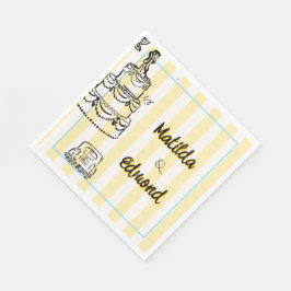 Guardanapo De Papel Elegant and Whimsical Pastel Stripes