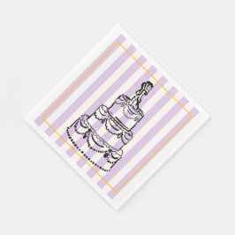 Guardanapo De Papel Elegant and Whimsical Pastel Stripes