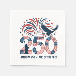 Guardanapo De Papel Elegant Bald Eagle America 250 Land of the Free 