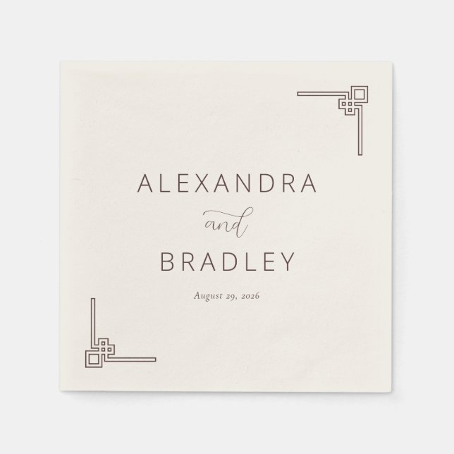 Guardanapo De Papel Elegant Black Geometric (Frente)