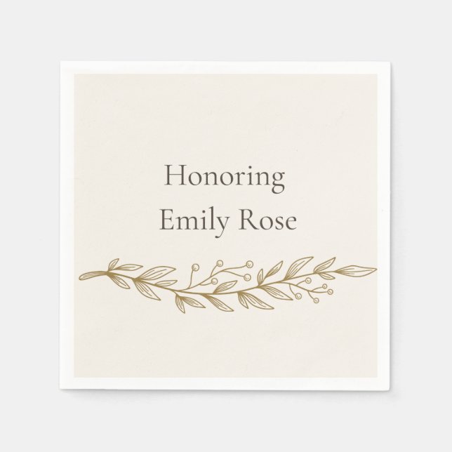 Guardanapo De Papel Elegant Bridal Shower Party Napkins (Frente)