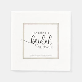 Guardanapo De Papel Elegant Bride Shower Party Napkins