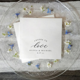 Guardanapo De Papel Elegant Cheers to Love Old Money Classic Wedding