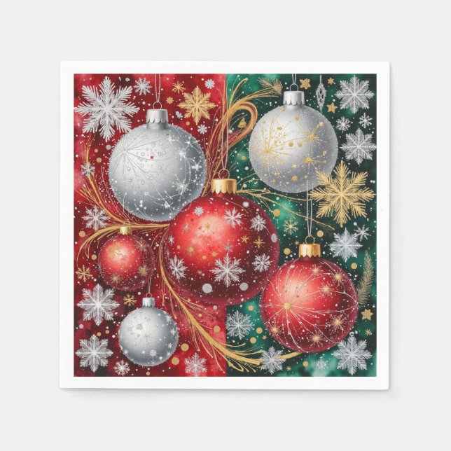 Guardanapo De Papel Elegant Christmas Ornament (Frente)