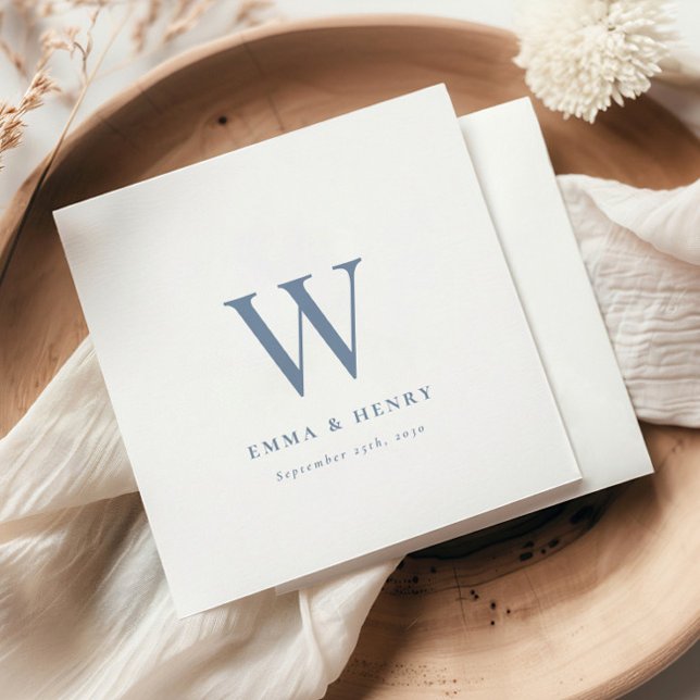 Guardanapo De Papel Elegant Classic Last Name Initial Wedding (Criador carregado)