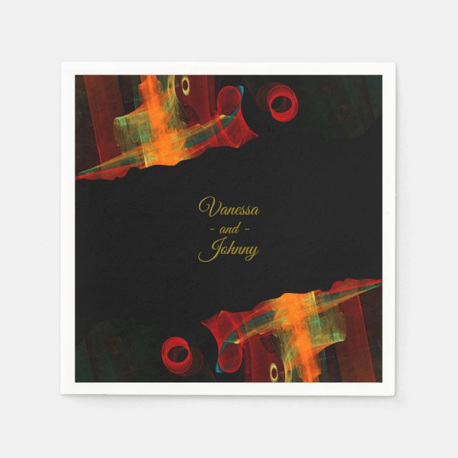 Guardanapo De Papel Elegant Classic Modern Trendy Pattern #903 Wedding (Frente)