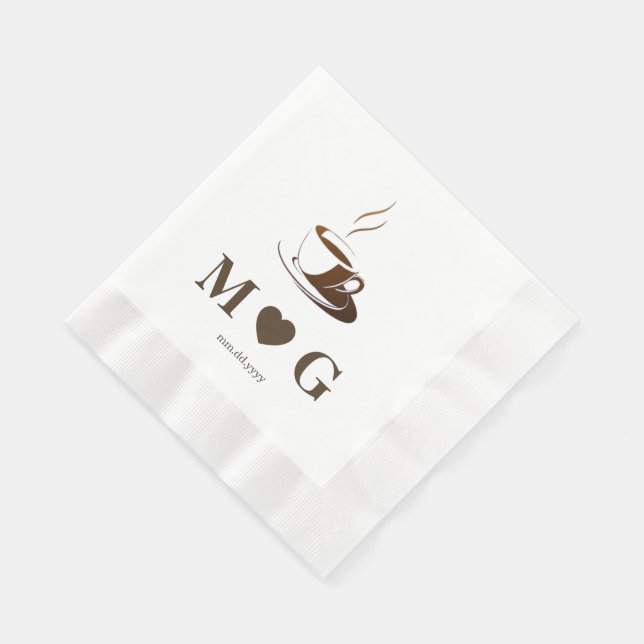 Guardanapo De Papel Elegant Coffee Party Wedding Coined Luncheon (Quina)