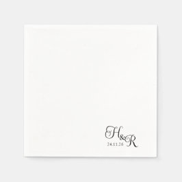 Guardanapo De Papel Elegant Custom Monogram Wedding Napkins
