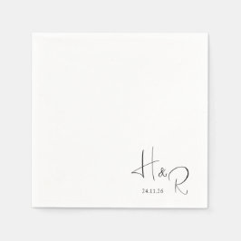 Guardanapo De Papel Elegant Custom Monogram Wedding Napkins
