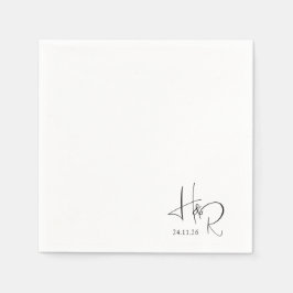 Guardanapo De Papel Elegant Custom Monogram Wedding Napkins