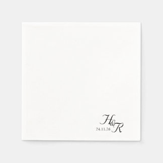 Guardanapo De Papel Elegant Custom Monogram Wedding Napkins