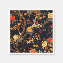 Guardanapo De Papel Elegant Fall Chinoiserie Paper Plate