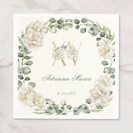 Guardanapo De Papel Elegant Floral 15th Birthday Quinceanera