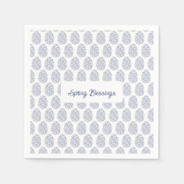 Guardanapo De Papel Elegant Floral Easter Egg Napkins  Spring Blessing