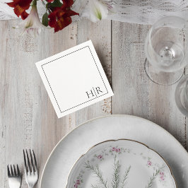 Guardanapo De Papel Elegant Initials Wedding Napkins