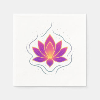 Guardanapo De Papel Elegant Lotus Flower Wedding Paper Napkins