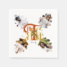 Guardanapo De Papel Elegant Manuscript Thanks Autumn Foliage Photos