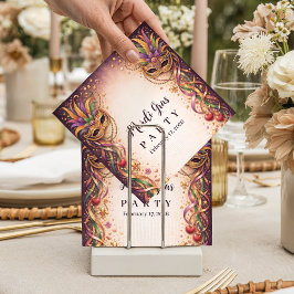 Guardanapo De Papel Elegant Masquerade Hearts Mardi Gras