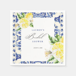 Guardanapo De Papel Elegant Mediterranean Lemon Floral Bridal Shower