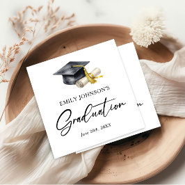 Guardanapo De Papel Elegant Minimal Minimalist Graduation