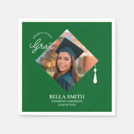 Guardanapo De Papel Elegant Modern Calligraphy Custom Graduation Photo