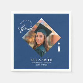 Guardanapo De Papel Elegant Modern Calligraphy Custom Graduation Photo