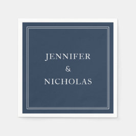 Guardanapo De Papel Elegant Navy Blue Wedding