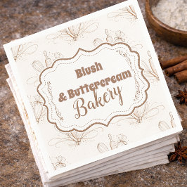 Guardanapo De Papel Elegant Pastel Bakery Branding