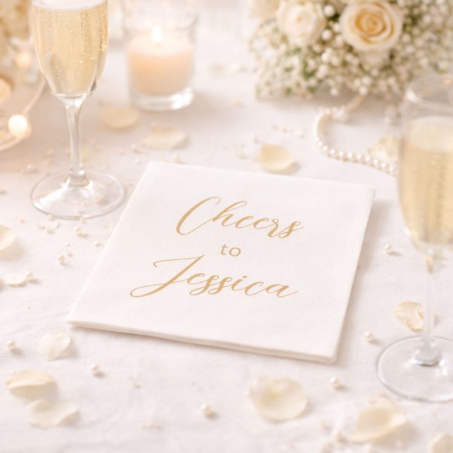 Guardanapo De Papel Elegant Script 30th Birthday Party Photo Welcome (Criador carregado)