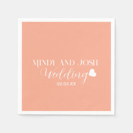 Guardanapo De Papel Elegant Script floating heart