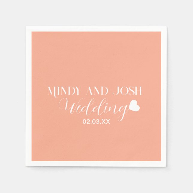 Guardanapo De Papel Elegant Script floating heart (Frente)