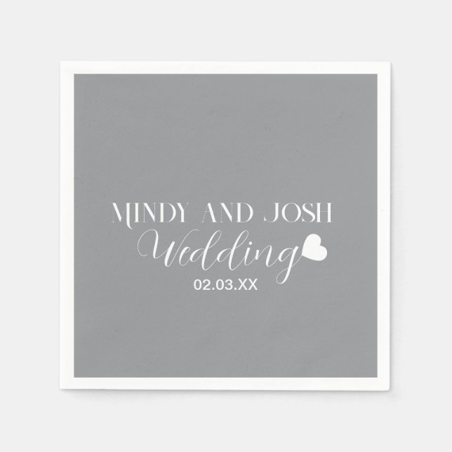 Guardanapo De Papel Elegant Script floating heart (Frente)