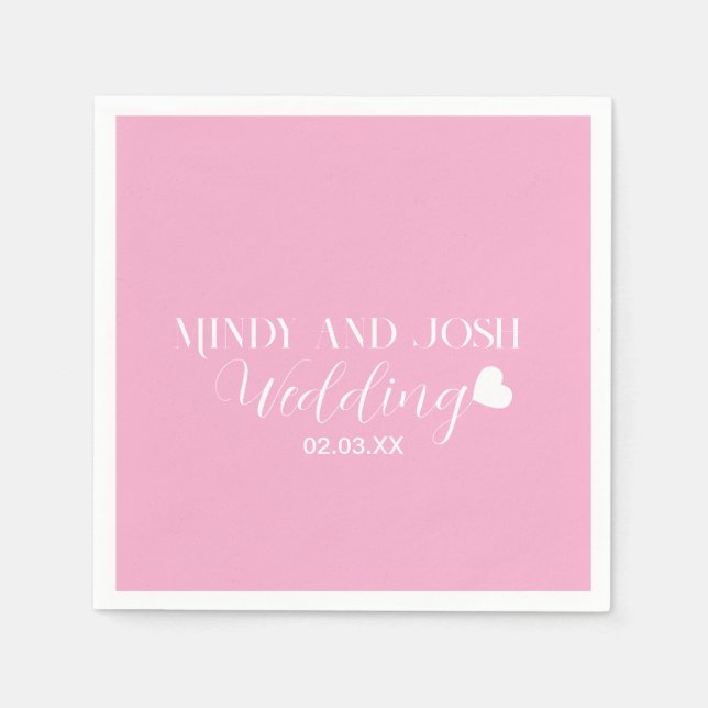 Guardanapo De Papel Elegant Script floating heart (Frente)