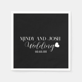 Guardanapo De Papel Elegant Script floating heart